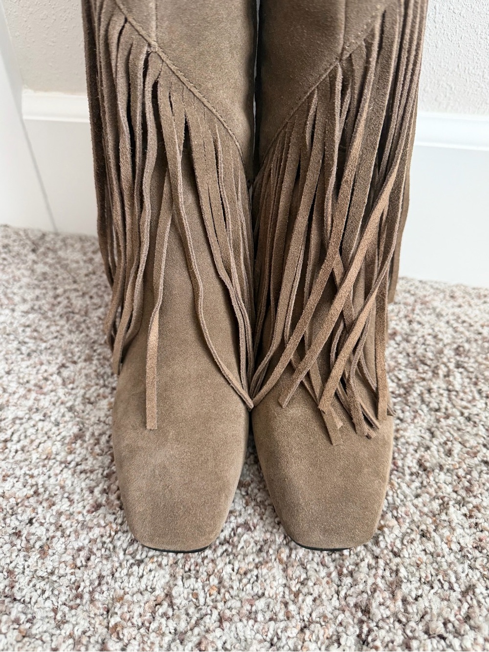 NEW Anthro Dolce Vita Giano Suede Fringe Boots Size 6.5 - Picture 10 of 12